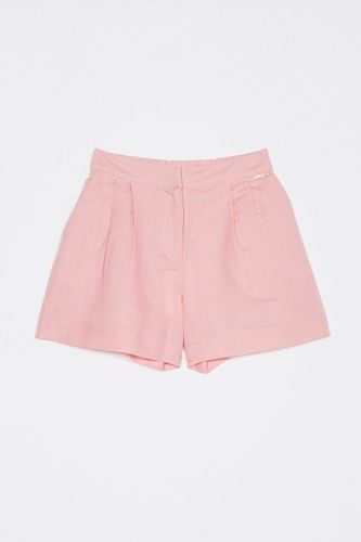 Linen blend shorts