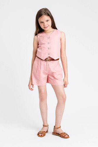 Linen blend shorts