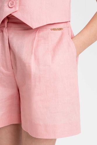 Linen blend shorts