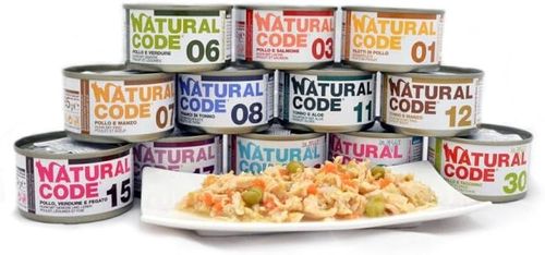 שימור NATURAL CODE נטורל קוד 18 טונה ופרושוטו לחתול 85 גר'