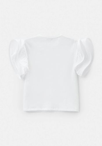 T-shirt with flounces and Oval T