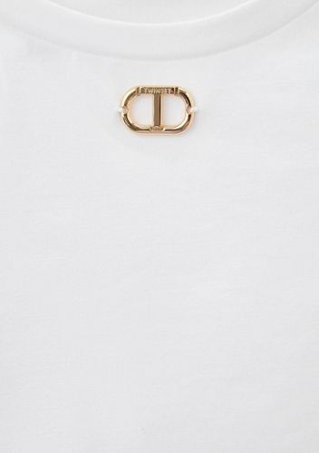 T-shirt with flounces and Oval T