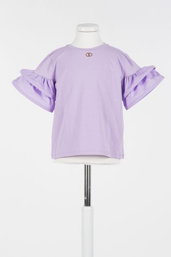 T-shirt with flounces and Oval T