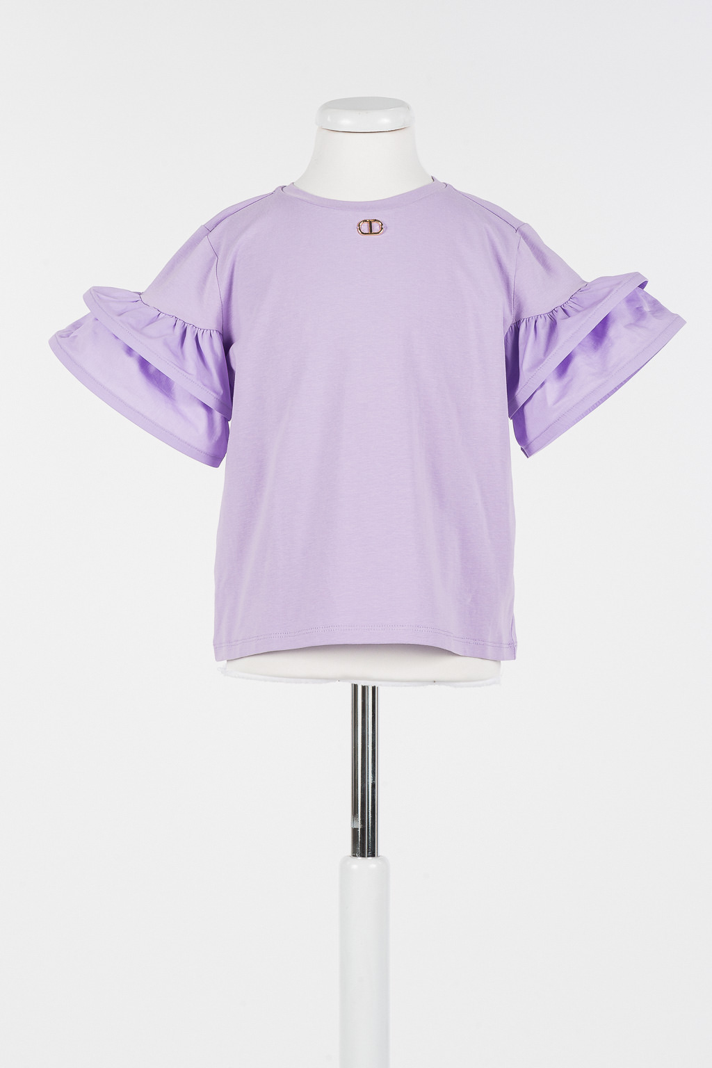T-shirt with flounces and Oval T