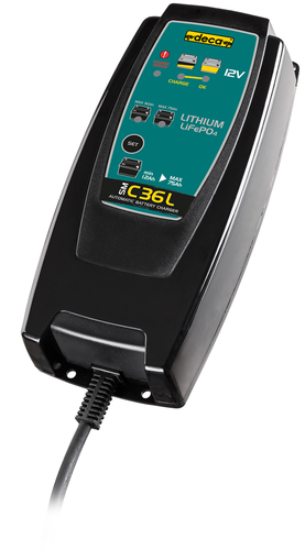 מטען זעיר אלק' אוט' 3.6 12V אמפר למצברי ליתיום Deca SM-C36L 1.2-75Ah