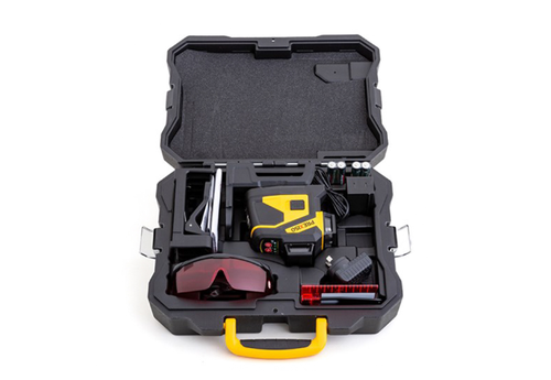 סט פלס לייזר אדום 360 מעלות במזוודה PREXISO PLC3-360 פרקסיסו