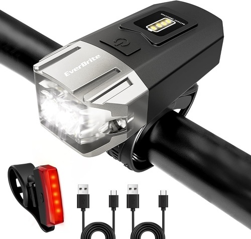 ערכת תאורת אופניים נטענת - EverBrite USB E116007WE