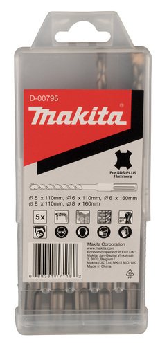 סט 5 מקדחי SDS MAKITA מקיטה