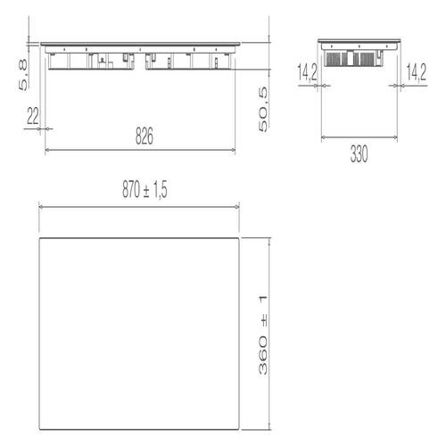 כיריים אינדוקציה 87 ס