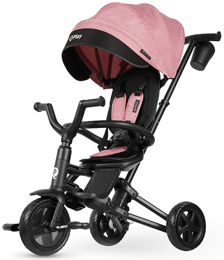 תלת אופן מתקפל NOVA Niello מבית Qplay ורוד