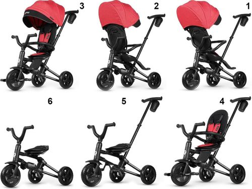 תלת אופן מתקפל NOVA Niello מבית Qplay ורוד