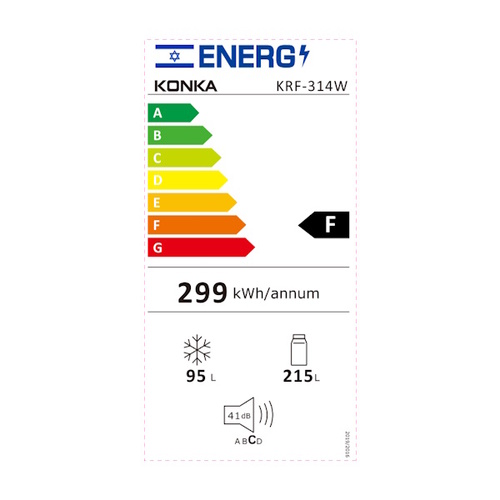 מקרר קונקה 314 זכוכית שחור