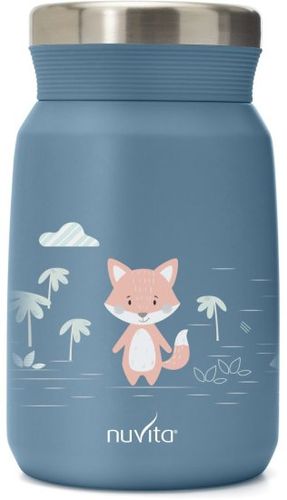 תרמוס למזון ונוזל 500 מ''ל עם נעילת וואקום - שועל כחול