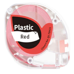 סרט מדבקות פלסטיק Q5-TB431 שחור על אדום