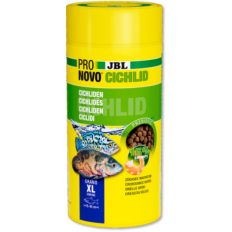  מזון דגים פרו נובו ציקליד גרנו  1000 מ"לJBL PRONOVO CICHLID GRANO XL