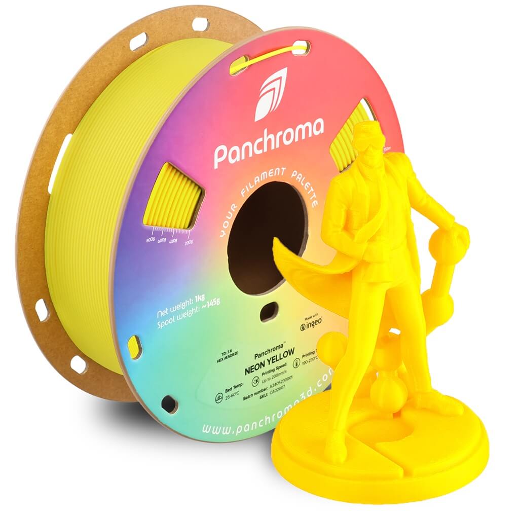 פילמנט צהוב נאון 1 ק"ג 1.75 מ"מ - Panchroma Neon PLA Yellow