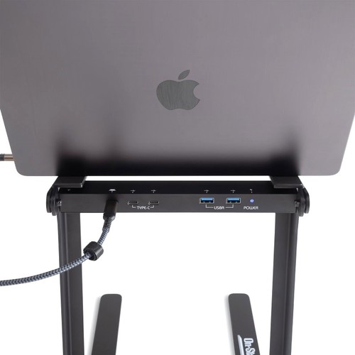 זוית נוספת On Stage LPT8000 Laptop Stand with USB Hub