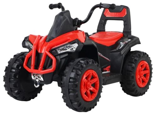 טרקטורון בייבי חשמלי לילדים 6V עם אורות LED ומשענת גב - אדום