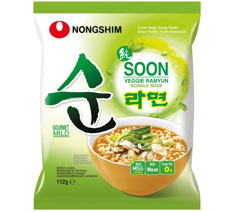 NONGSHIM - נודלס להכנה מהירה בטעם ירקות 112 גרם (טבעוני)