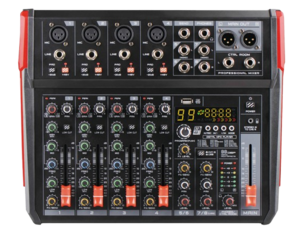 מיקסר 8 ערוצים עם 99 אפקטים, BT והקלטה KARSECT KG-FM08
