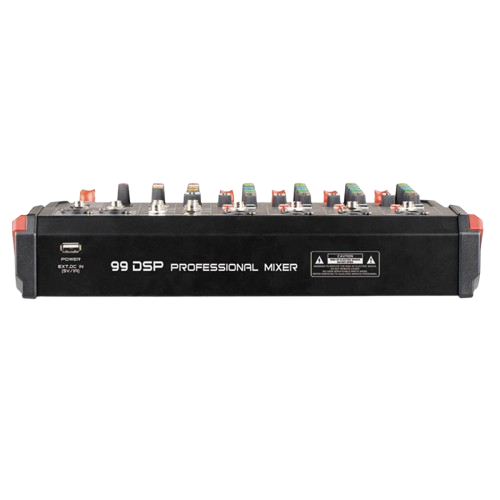מיקסר 8 ערוצים עם 99 אפקטים, BT והקלטה KARSECT KG-FM08