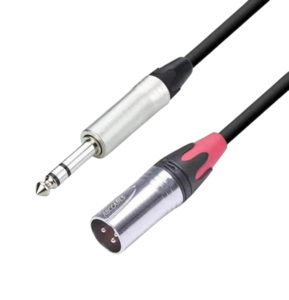 כבל XLR זכר לPL סטריאו באורך 1מ