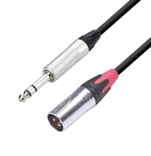 כבל XLR זכר לPL סטריאו באורך 15מ' תוצרת ABC CABLS