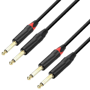 זוג כבלי PL זכר 6.3mm באורך 3מ