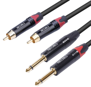 כבל כפול RCA- PL 6.3 באורך 3 מטר ABC CABLS