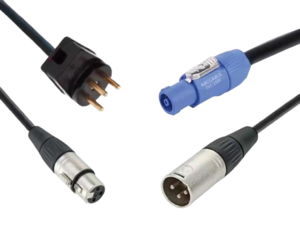 כבל XLR משולב Powercon - חשמל באורך 12 מ