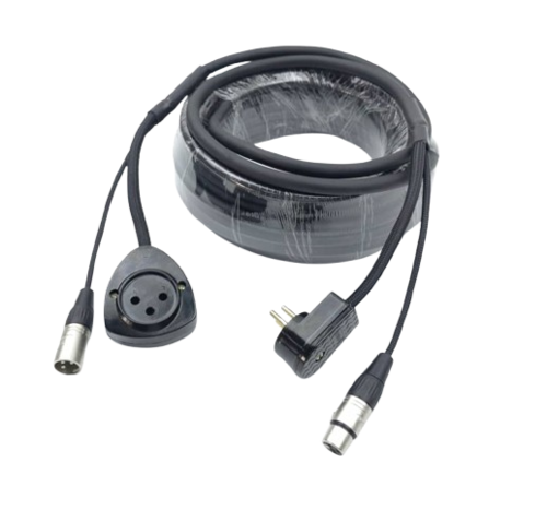 כבל סאונד XLR משולב חשמל באורך 10מ' ABC CABLS