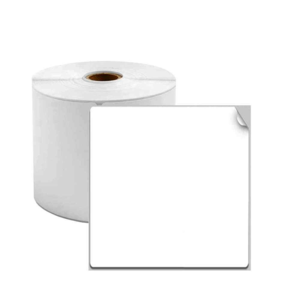 גליל מדבקה לבנה מרובעת מ"מ 40*40