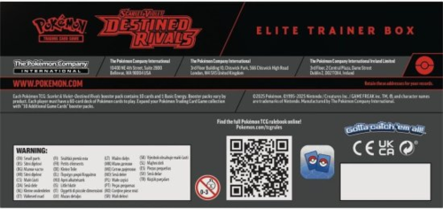 קלפי פוקימון Pokemon TCG Scarlet & Violet ETB Destined Rivals Elite Trainer Box