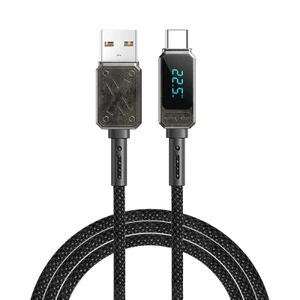 כבל פרימיום עם צג דיגיטלי WIWU TITAN Wi-C038 100W  טייפ סי 1.2 מטר