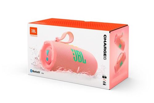 רמקול אלחוטי CHARGE 6 בצבע ורוד מבית JBL