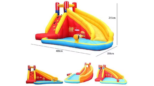 מתנפח מגלשות ובריכה דגם המבורגר Doctor Dolphin 83009 
