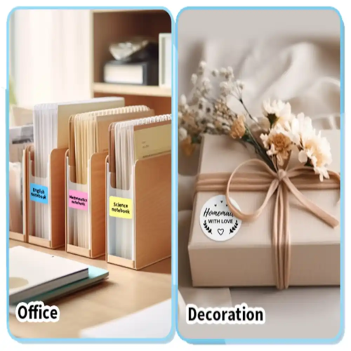 5 יחידות מדבקה לבנה מלבנית 50 מ”מ 3 מ’