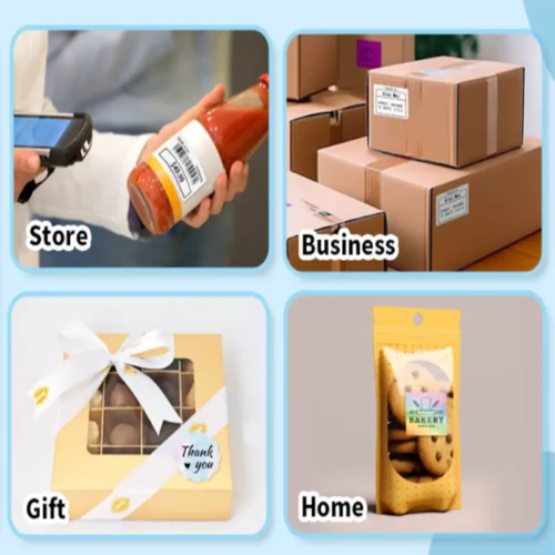 5 יחידות מדבקה לבנה מלבנית 50 מ”מ 3 מ’