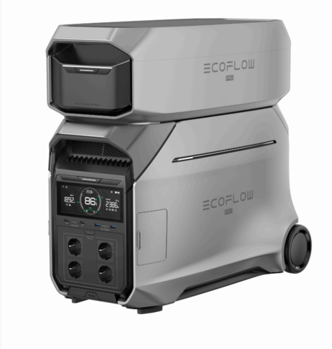 תחנת כח ניידת הכי חזקה ECOFLOW DELTA PRO 3  פלוס 3 פאנלים 400W ותאורה מתנה -אחריות 5 שנים עד לבית