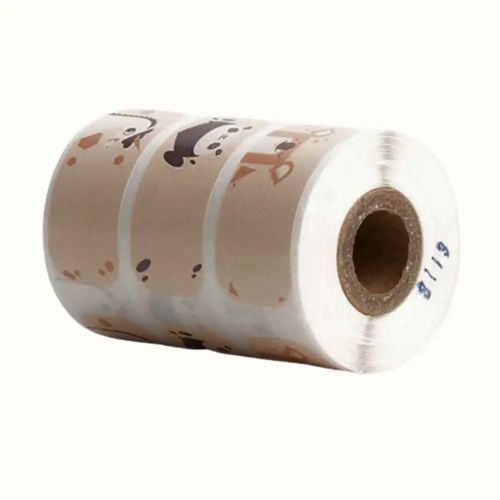 5 יחידות מדבקה לבנה בעיטור דובי 35x15 360 יח