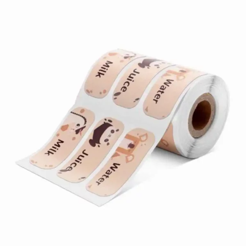 5 יחידות מדבקה לבנה בעיטור דובי 35x15 360 יח