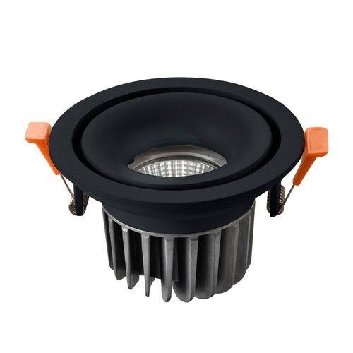 שקוע לד עגול שחור LEDON ROMA 7cm CCT 8W COB