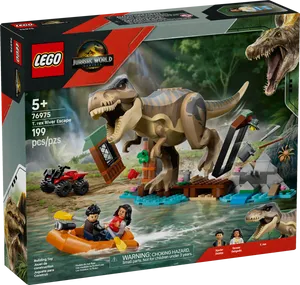 פארק היורה - בריחה מטי רקס בנהר LEGO 76975