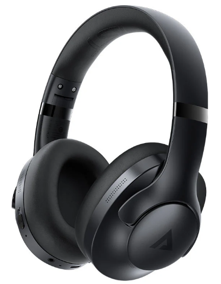 אוזניות אלחוטיות Bluetooth עם סינון רעשים אקטיבי, חיי סוללה ארוכים, מתקפלות, שחור