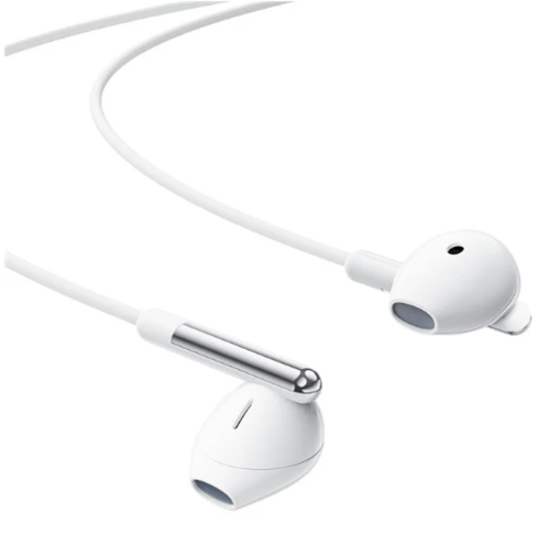 אוזניות חוטיות USB-C עם מיקרופון איכותי, כפתורי שליטה, אורך 1.2 מטר, לבן