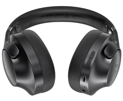 אוזניות אלחוטיות Bluetooth עם סינון רעשים אקטיבי, חיי סוללה ארוכים, מתקפלות, שחור