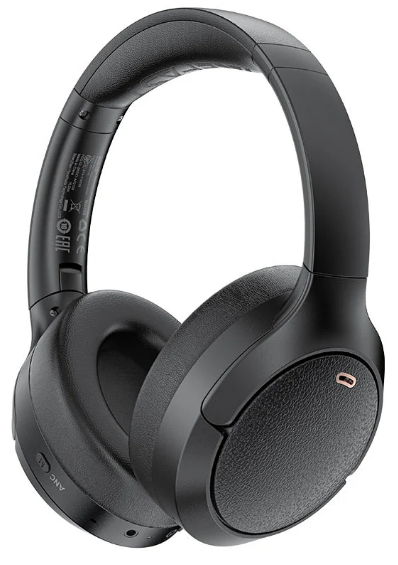 אוזניות אלחוטיות Bluetooth עם סינון רעשים אקטיבי, רמת אטימות IPX4, מתקפלות, שחור