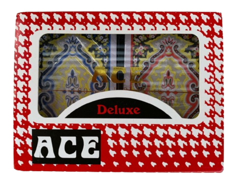 חפיסת קלפים פלסטיק - ACE GOLD DELUXE
