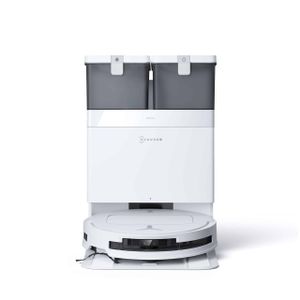 שואב אבק ושוטף אקווקס עם תחנת עגינה Ecovacs T50 Pro Omni, בצבע לבן, שנתיים אחריות ע"י היבואן הרשמי רונלייט בע"