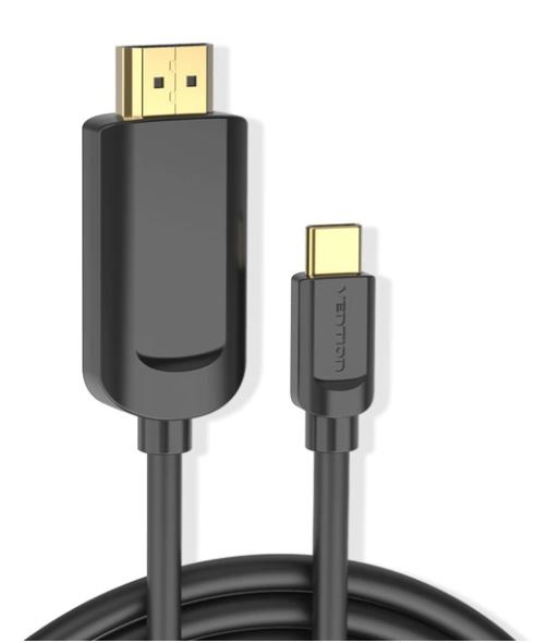 כבל USB TYPE C זכר ל-HDMI זכר באורך 2 מטר איכותי 4K 60Hz